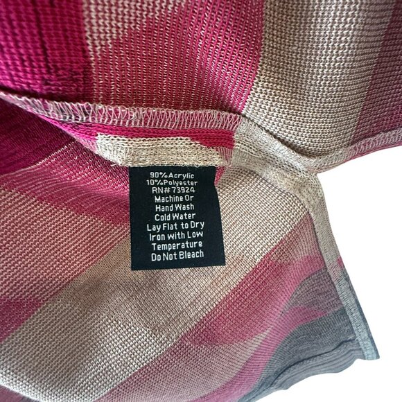 Misook Size XS Geometric Striped Open-Front Cardigan Sweater Duster Lagenlook - Picture 5 of 8